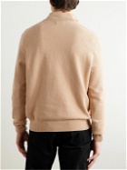 Polo Ralph Lauren - Logo-Embroidered Honeycomb-Knit Cotton Half-Zip Sweater - Neutrals