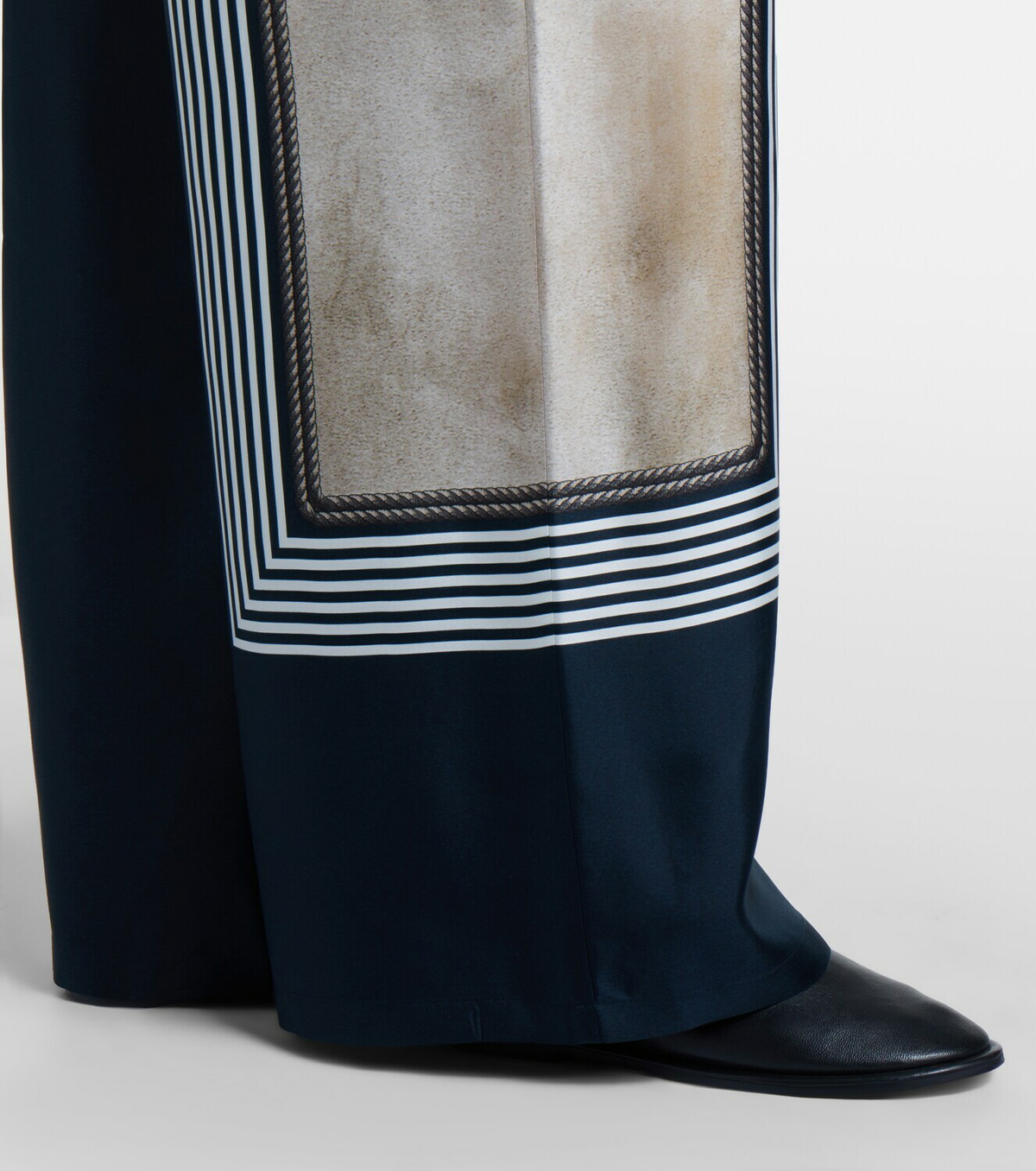 Max Mara Printed silk twill palazzo pants