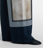 Max Mara Printed silk twill palazzo pants