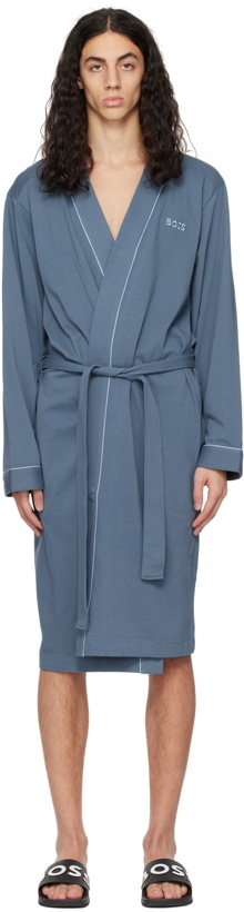 Photo: BOSS Blue Embroidered Robe