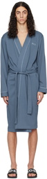 BOSS Blue Embroidered Robe