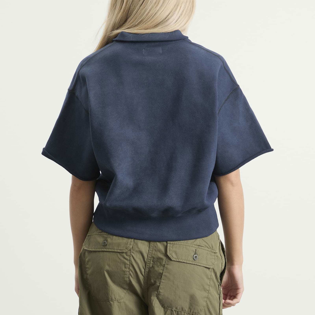 Beams Boy Women's Half Zip Sweater in Navy