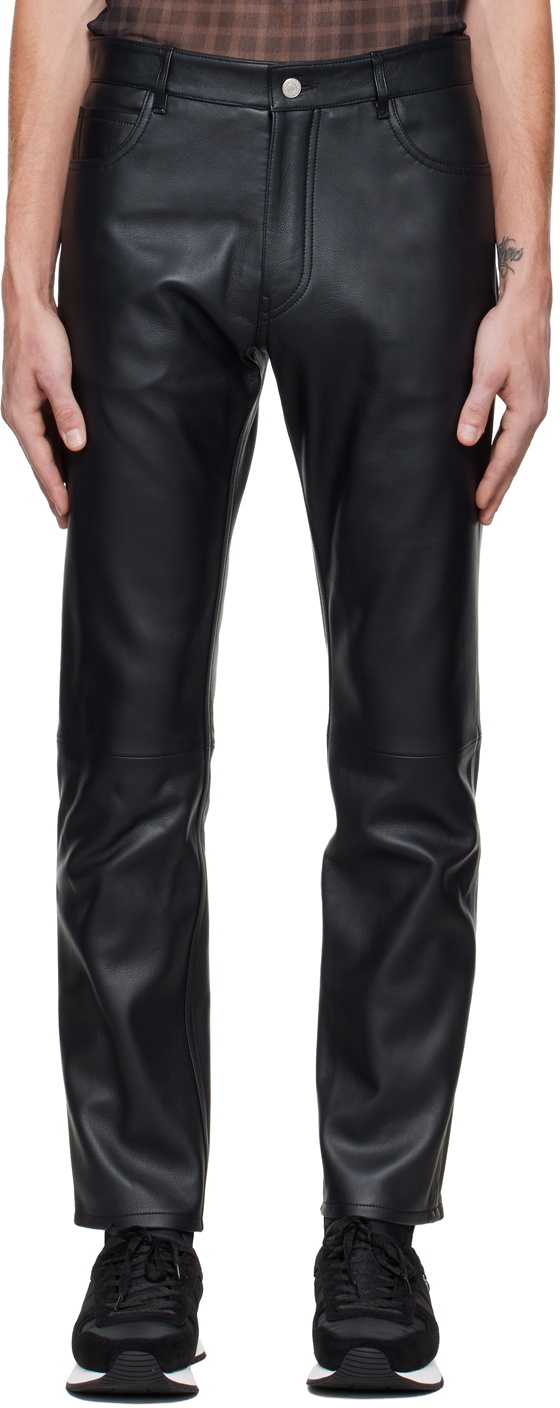 Courrèges Black Anna Leather Trousers Courreges