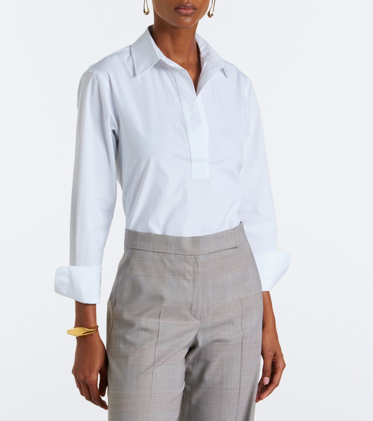 Max Mara Cotton-blend poplin shirt