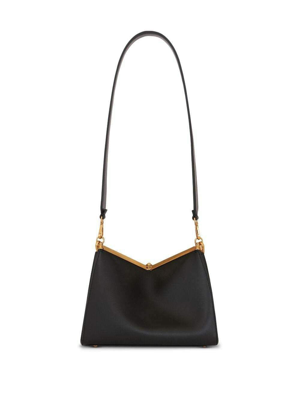 Vela Medium Leather Shoulder Bag in Black - Etro