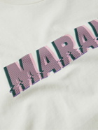 Isabel Marant - Flash Logo-Print Cotton-Jersey T-Shirt - Neutrals