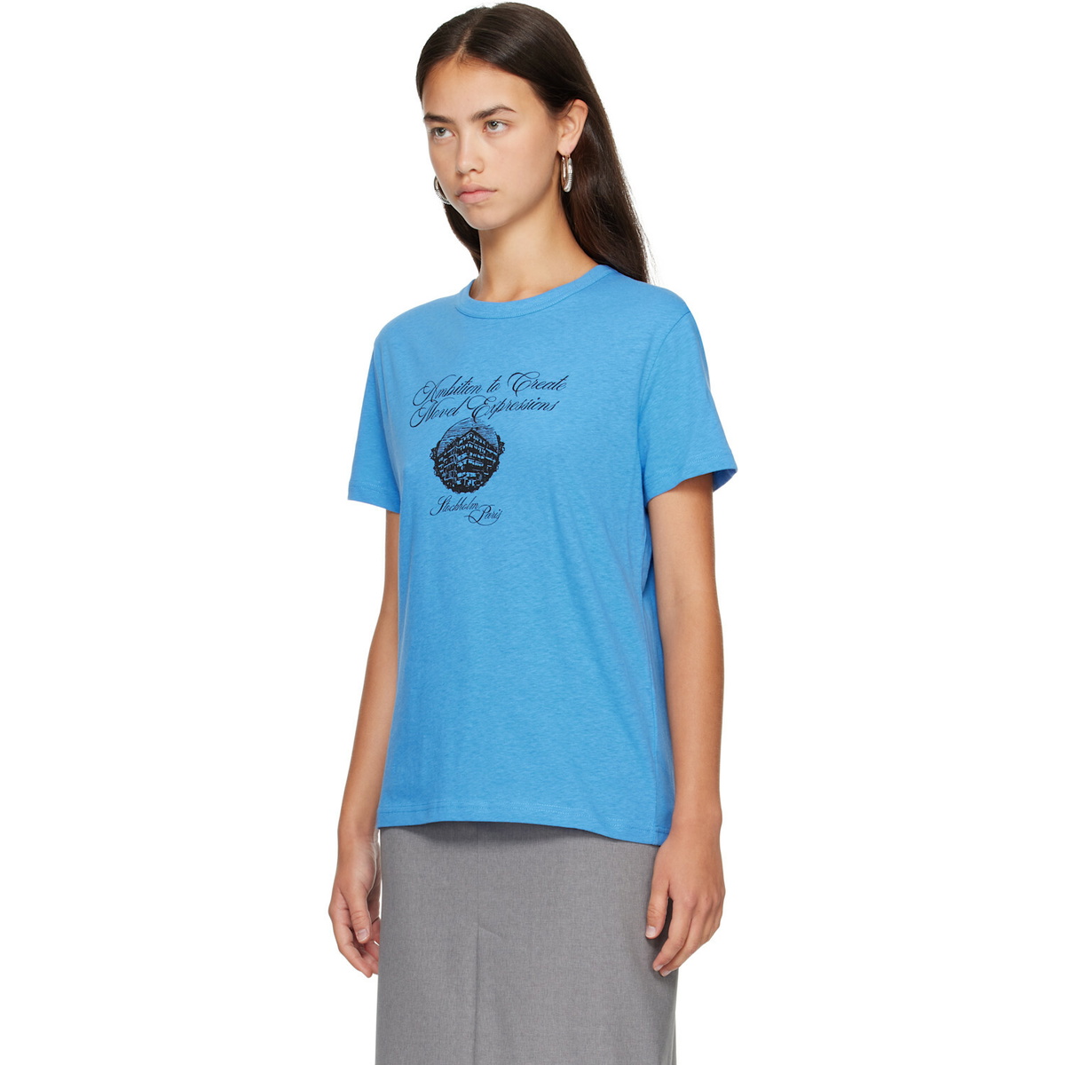 Acne Studios Blue Graphic Jersey T-shirt