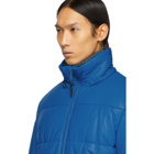Yves Salomon Blue Leather Jacket