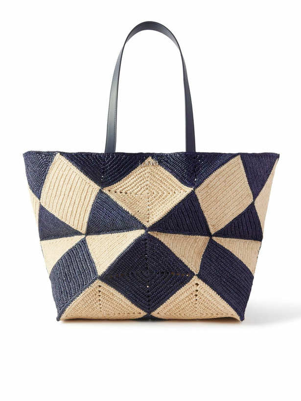 Photo: LOEWE - Paula's Ibiza Puzzle XXL Leather-Trimmed Raffia Tote Bag