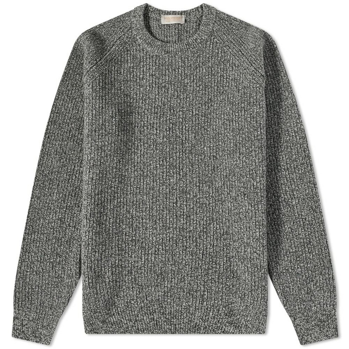 Photo: John Smedley Men's Ribbed Crew Knit in Monochrome