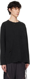 Professor.E Black Destroyed T-shirt
