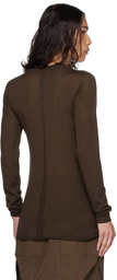 Rick Owens Brown Biker Level Sweater