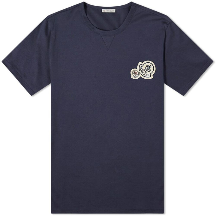 Photo: Moncler Men's Multi Logo T-Shirt in Navy