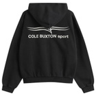 Cole Buxton Men's Sport Zipped Hoodie in Vintage Black