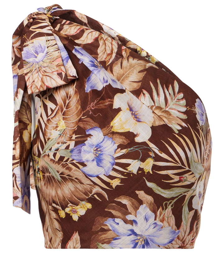 Photo: Zimmermann Coco floral one-shoulder cotton top