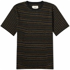 Folk Men's Textured Stripe T-Shirt in Black Taupe