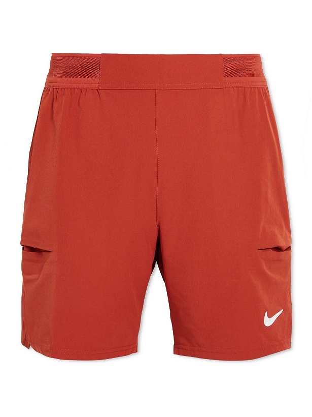 Photo: Nike Tennis - NikeCourt ADV Dri-FIT Tennis Shorts - Red