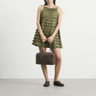 Damson Madder Women's Leili Ruffle Mini Dress in Olive