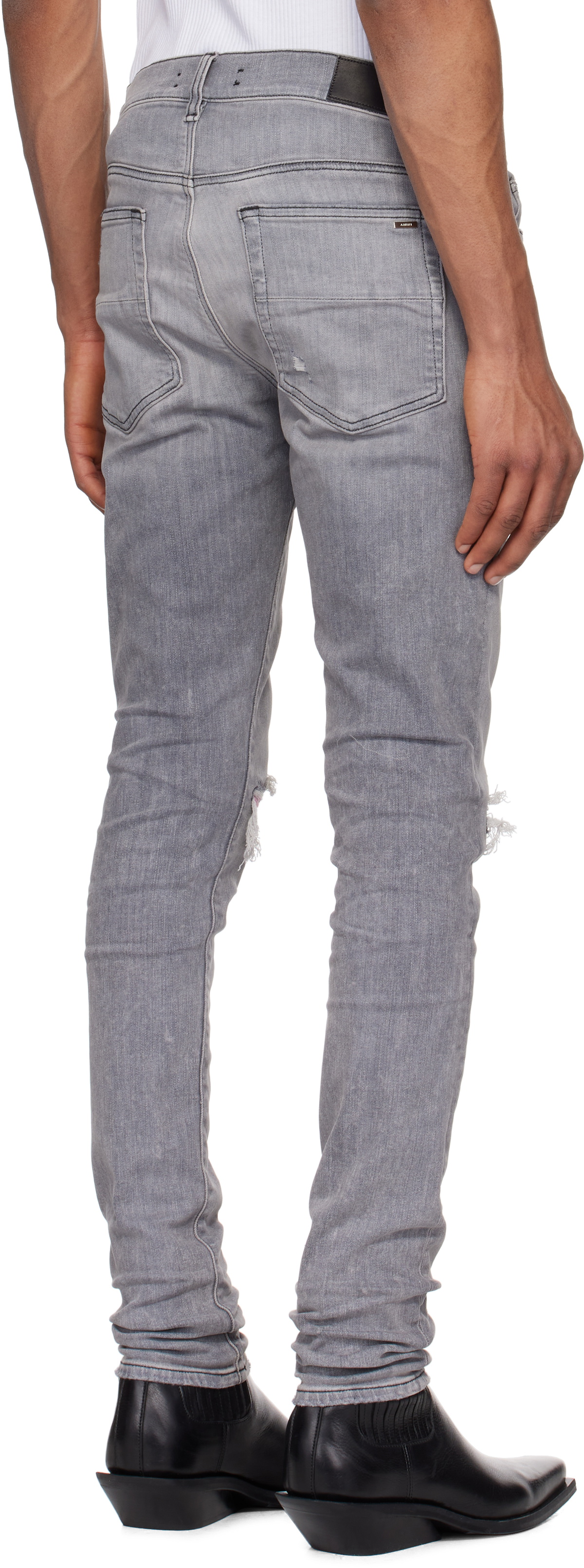 AMIRI Gray Ultrasuede MX1 Jeans Amiri