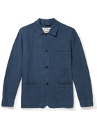 Portuguese Flannel - Labura Linen-Canvas Overshirt - Blue