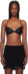 Liza Keane Black Eros Leather Bra