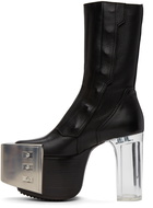 Rick Owens Black Platform Biker Boots