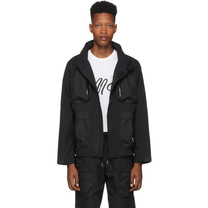 Photo: John Elliott Black High Shrunk Nylon Parachute Jacket