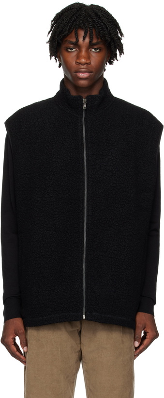 Photo: Sunspel Black Zip Vest