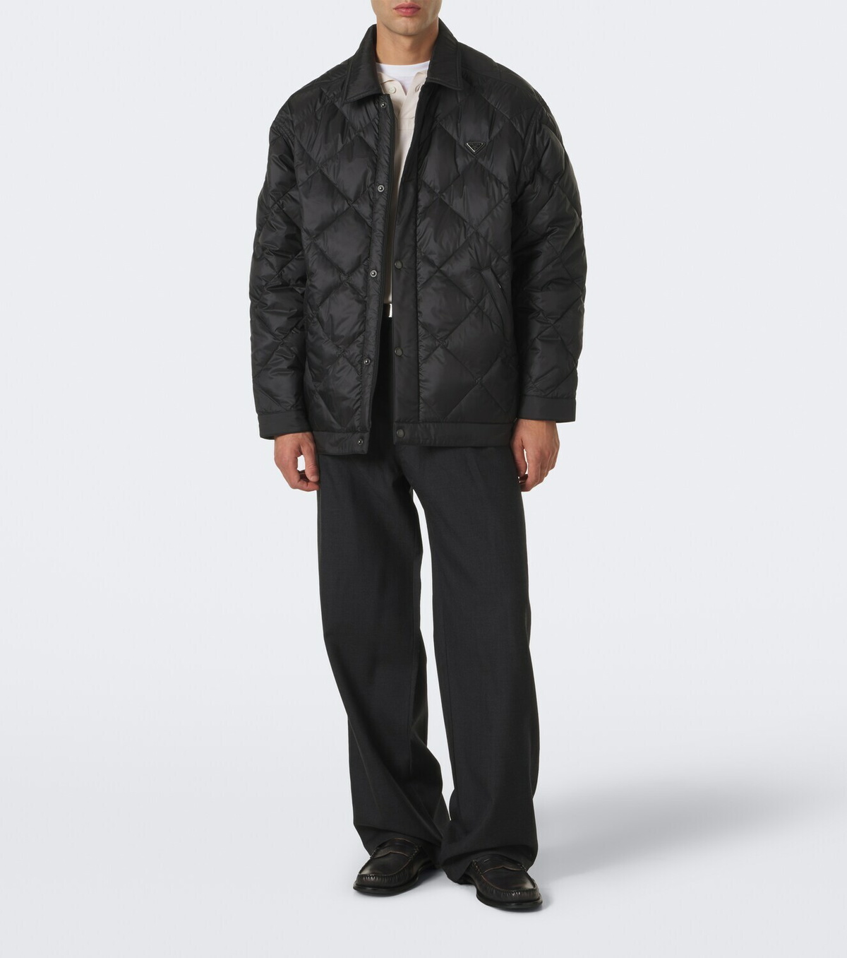 Prada Logo quilted down jacket