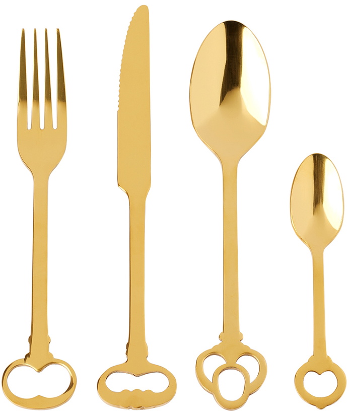 Photo: Seletti Gold Keytlery Cutlery Set