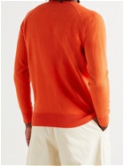 ASPESI - Cotton, Cashmere and Wool-Blend Jersey Sweater - Orange - IT 48