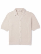 Agnona - Ribbed Cotton, Linen and Cashmere-Blend Shirt - Neutrals