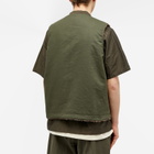 Café Mountain Men's Reversible Mountain Fleece Vest in Earth/Moss