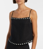 Staud Kirra linen-blend tank top