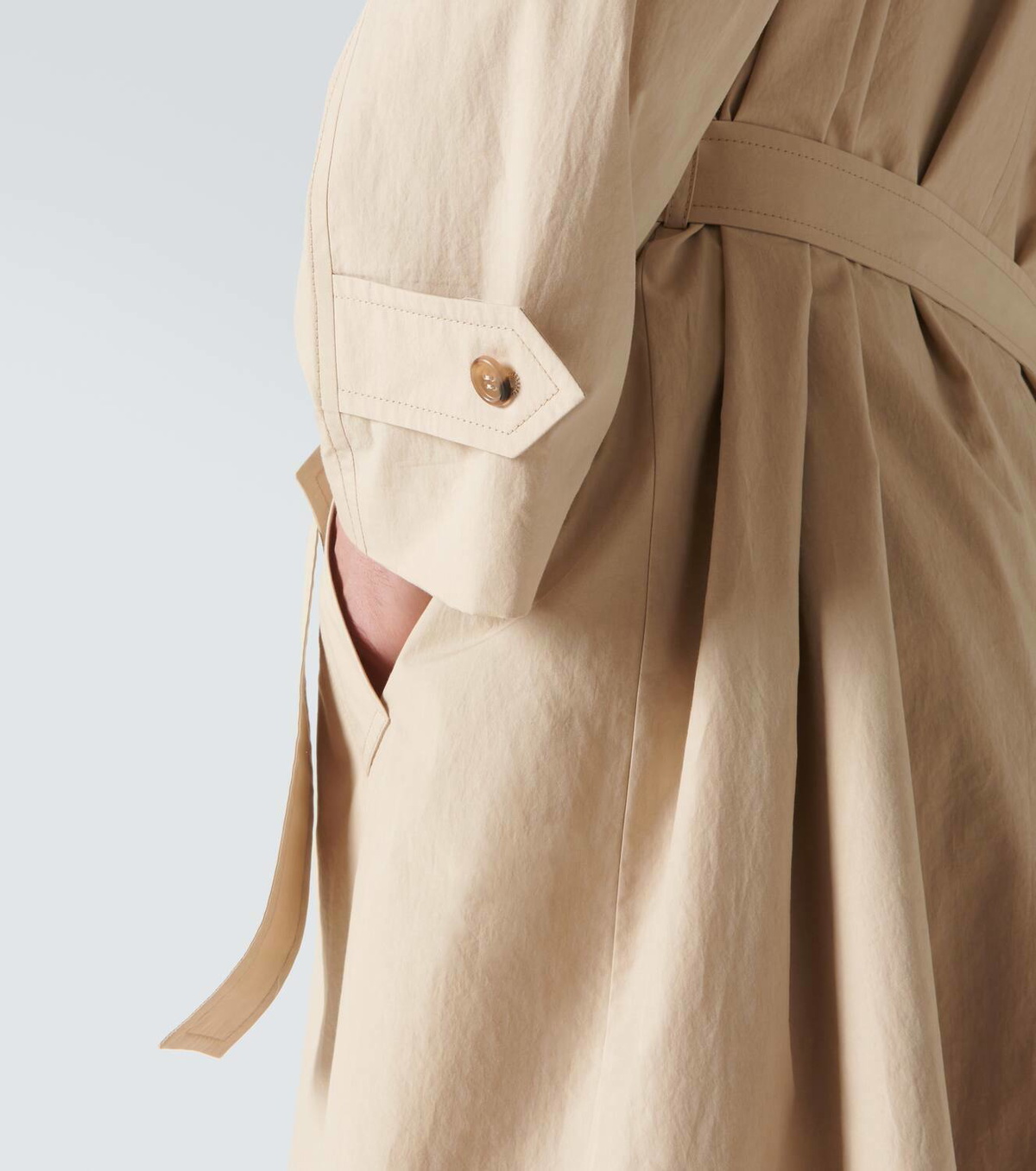 Miu Miu Logo cotton gabardine trench coat Miu Miu