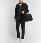 Anderson's - Boston Leather-Trimmed Suede Holdall - Black
