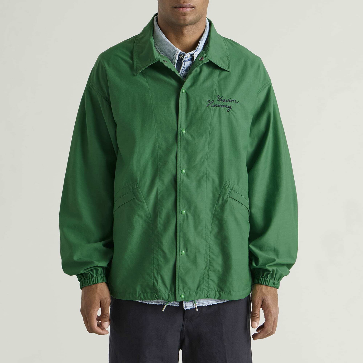 Visvim Men's Windfall Coach Jacket in Green Visvim