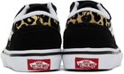 Vans Baby Black & Gold Leopard Old Skool V Sneakers