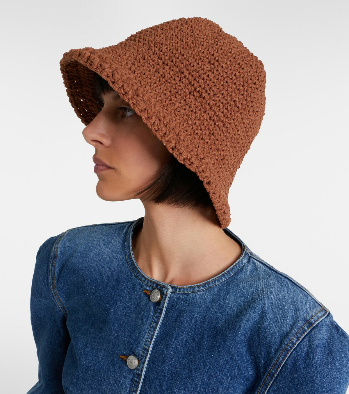 Magda Butrym Crochet cotton bucket hat