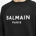 Balmain Men's Paris Logo Crew Sweat in Black/White