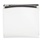 Maison Margiela White and Black Calfskin Zip Wallet