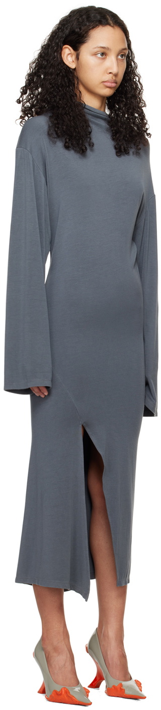 Jade Cropper Gray Vented Midi Dress