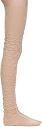 ANDREJ GRONAU SSENSE Exclusive Beige Over-The-Knee Socks