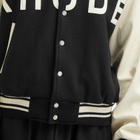 Rhude Men's Collegiate Varsity Jacket in Black/Cream