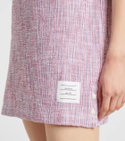 Thom Browne Striped cotton-blend tweed polo dress