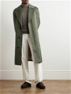 Loro Piana - Nevado Belted Cotton-Twill Coat - Green