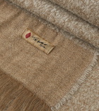The House of Lyria Rovere fringed wool and linen-blend blanket