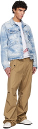 Dsquared2 Blue Light Ripped Wash '70s Denim Jacket
