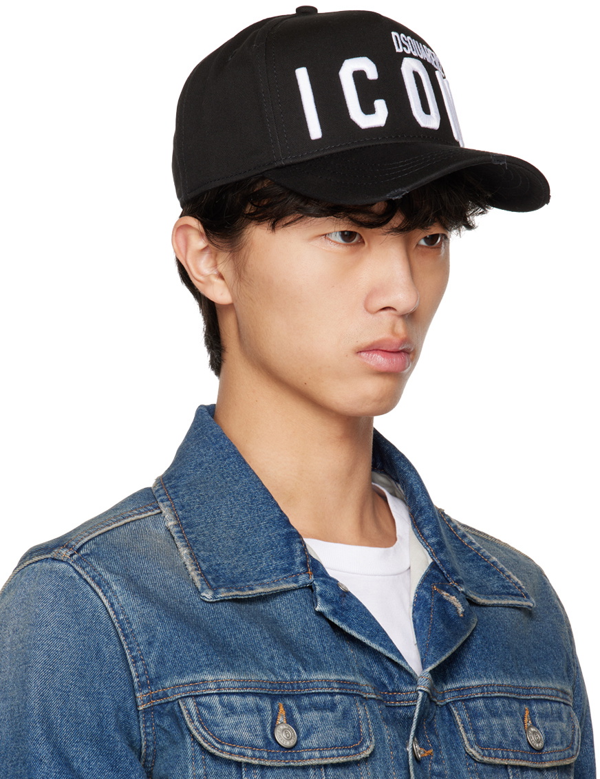 Dsquared2 Black 'Be Icon' Baseball Cap Dsquared2