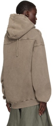 Ottolinger Taupe Deconstructed Hoodie